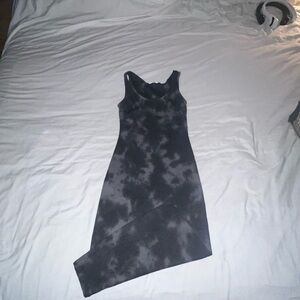 RD Gray and Black Sleeveless Asymmetrical Bodycon Dress